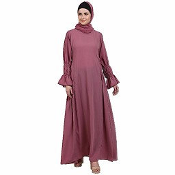 Designer elegant abaya- Puce Pink